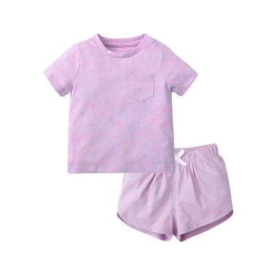 China OEM Wholesale Kids Anti-shrink Service Cotton Baby Summer Casual Boutique For Girls Dressing Sets for sale