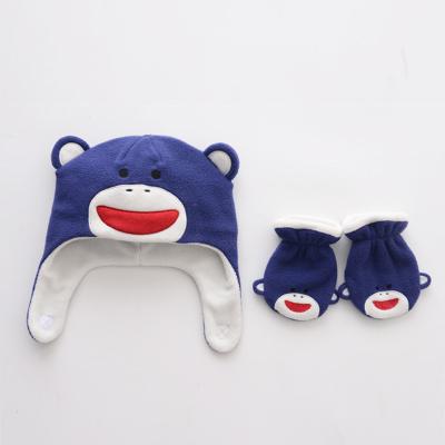 China Popular Newborn Baby Girls Hat Baby Boy And Mitten No Scratch Mittens for sale