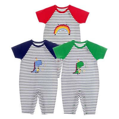 China Cozy Baby Clothes Knit Wholesale Short Sleeve Cute Unisex Newborn Romper Animal Onesie Baby Clothes Sets for sale