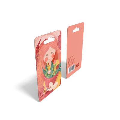 China Hard Paper Card Factory Direct Lip Gloss Hard Coated Blister Kraft Paper Card With Hanging Hole for sale