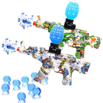 China Funny Outdoor Toy Amazon Full Auto Splatter Ball Blasters With 5000 Water Beads AK47 Ejection Shooting Gun Toys Electric Gel Ball Blaster Gun for sale