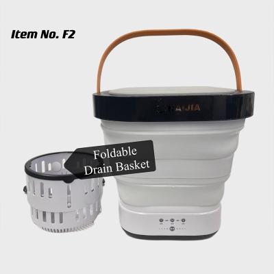 China Hotel Mini Portable Automatic Electric Folding Washing Machine with Basket for sale