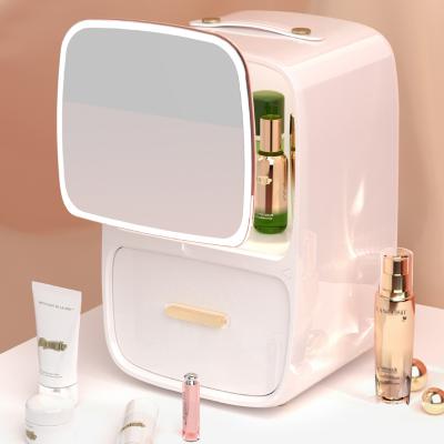 China Nevera Small Portable Cosmetic Makeup Beauty Mini Fridges Compressor Skin Care Fridge Freezer For Display for sale