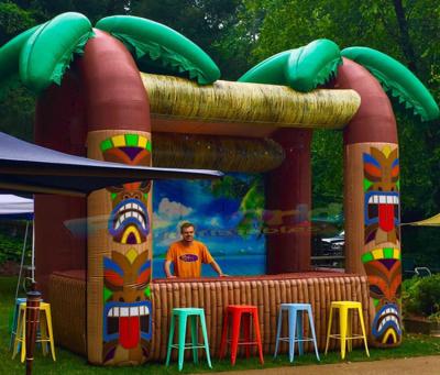 China Wholesale outdoor inflatable palm tree tent inflatable tiki bar playground party carnival explosion entertainment tiki bar for sale