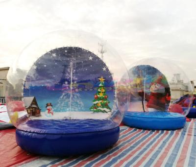 China Outdoor Entertainment Clear Space Bubble Tent For Sale Inflatable Explosion Photo Booth Christmas Snow Globe Decoration for sale