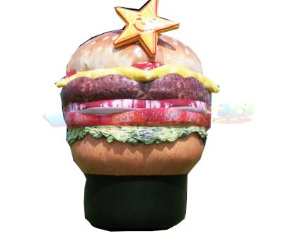 China Outdoor entertainment giant attractive promotional balloon explosion advertising inflatable hamburger models for sale for sale