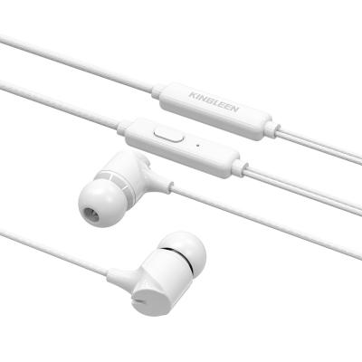 China KINGLEEN i1910 Black 3.5mm Stereo Cable High Quality White Universal Handsfree Jack Earphones With Microphone In-Ear Base Earphone for sale