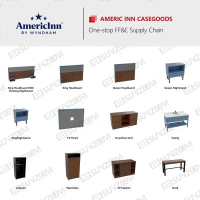 China Modern WYNHAM America Hostel Hotel Headboard Hotel Furniture for sale