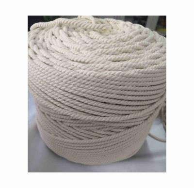 China Three Ply Twine Made in China Top Quality Bundle 4mm-6mm 100% Pure Cotton 3 Strand Twist Ropes/Twine Rope for sale