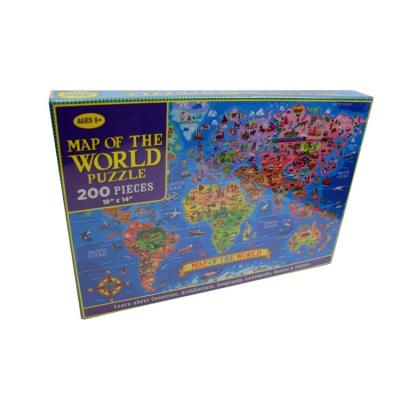 China 100% Eco-friendly World Geography Map Puzzles Learning Map Jigsaw Puzzle for sale