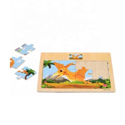 China 12 Piece Jigsaw Puzzle Children's Cartoon Toy Small Learning Wooden Puzzle Toys Educational Toys for sale