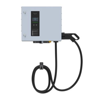 China Wholesale 30 KW Fast EV Charger CCS Chademo DC EV Charging Station With 4.3 Inch Touch Screen Wall Box Charging Station PEVC3401E for sale