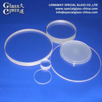 Chine Lentilles lumineuses de verre flottant de borosilicate trempé Lentilles de verre rond plat à vendre