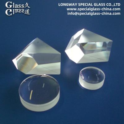 China Bk7 glas gesmolten siliciumprisma lenzen voor camera en beeldsysteem Te koop