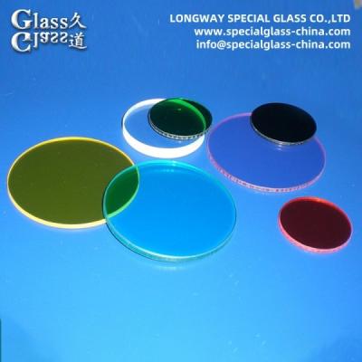 China Filtros ópticos de vidrio de color hechos a medida Lentes de filtro de corte UV IR para uso industrial en venta