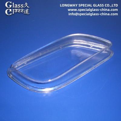 China Customization Casting Molded Soda Lime Glass Light Cover Headlight Lamp Cover for sale