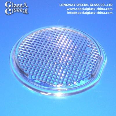 China Transparent Pressed Glass Cover Lens For Led Light Lamp Lens Anti Scratch for sale