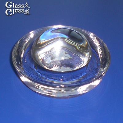 China OEM Pressed Borosilicate Glass Road Stud With Reflective Surface for sale