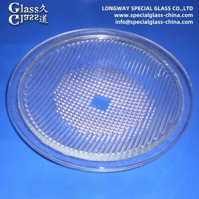 China Gevormd borosilicaat glas lampdoek Voor geleid straatlicht glad oppervlak Te koop