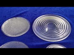 Round Pressed Borosilicate Glass Fresnel Lenses For Stage Light And Traffic Signal Light