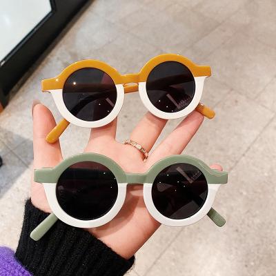 China New Fashion Anti UV400 Kids Outdorr Sunglasses Luxury Boys Girls Candy Color Round Shade UV400 Glasses for sale