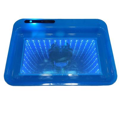 China PP BEYOU led rolling trays3d chasm tray infinity serving led rolling tray 3d rolling tray for sale