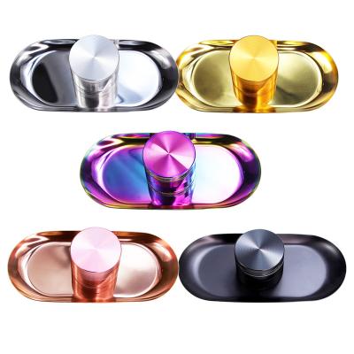 China BEYOU Custom Rolling Tray Set Custom Rolling Tray Set With Crusher Rolling Tray Sets 180mm*H80mm/50*40mm for sale