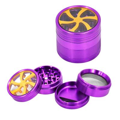 China Herb Grinder BEYOU 2.5 Inch 40Mm Magnet Aluminum Alloy Round Tobacco Herb Grinder Spice Alloy New for sale