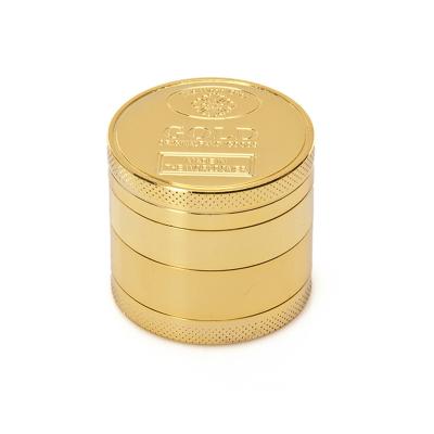 China Metal Herb Grinder BEYOU Customize 2 Inch Gold 4Layer Dry Tobacco Herb Grinder High Quality Zinc Alloy for sale