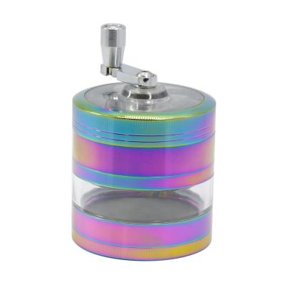 China 4 Layers Herb Grinder BEYOU Metal Zinc Alloy OEM Round Herb Grinder Zinc Alloy Herb Smoke Grinder Spice Mill Tobacco 4 Layers for sale