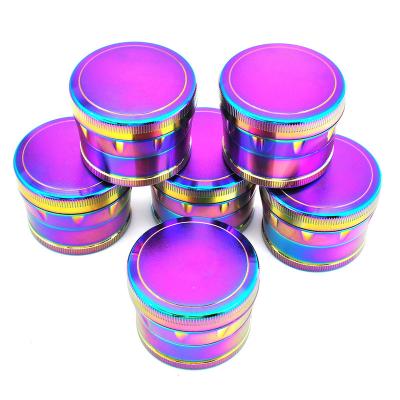 China 4 Layers Zinc Alloy Wholesale Herb Grinder BEYOU 4 Piece Smoking Tobacco Herb Grinder Metal Accessories 40Mm Colorful for sale