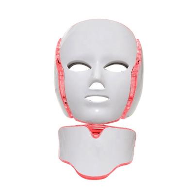 China Skin Tightening 7 Color Lights Led Face Mask Red Light Therapy Beauty Led Face Neck Mask for sale