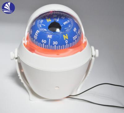 China ABS Bearing Marine Navigation Boat Nautical Compass Lightweight Luminous Magnetic Compass, With Bracket for sale