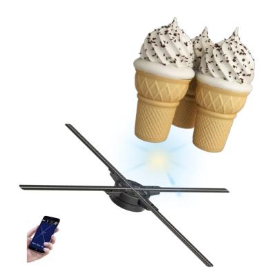 China Chain Store High Resolution 65cm APP Control Splicing Wifi Holographic Display Led Holograma 3d Hologram Fan 3D Holographic Fan for sale