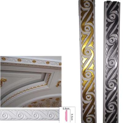 China Waterproof Polyurethane Crave Crown Molding PVC Foam Cornice Molding And Decorative Ceiling Molding Line for sale