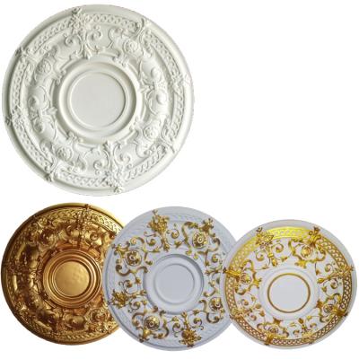 China Ornamental Ceiling Medallions Foam Ceiling Medallions Decorative Light Rectangular Artistic Ceiling Medallions for sale