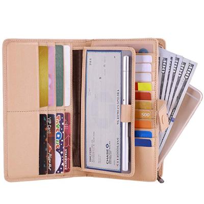 China Custom RFID Ladies Long Clutch Wallet Purse For Girl RFID Blocking PU Woman Leather Wallet for sale