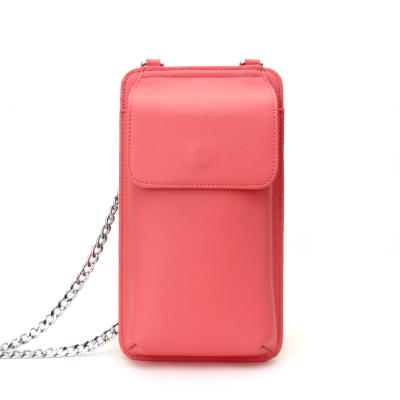 China RFID Ladies Wallet Phone Bag Small Vegan Leather Cell Phone Cross - Body Purse For Women for sale