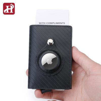 China Men's RFID Contract Air Card Holder Pop Tag Aluminum Leather Metal Credit Card Holder for sale