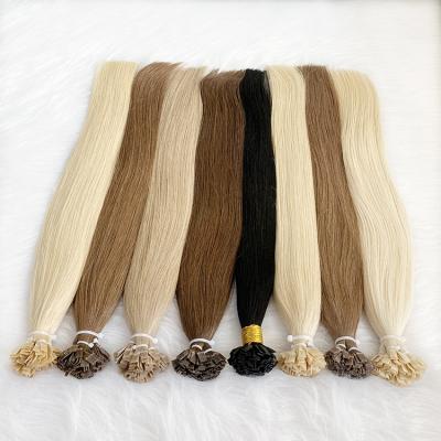 China Wholesale Cheap Flat Tip Hair Extension 1g Italy Keratin Full Cuticle Pre Bonded Hair Extensions Flat Tip Hair for sale