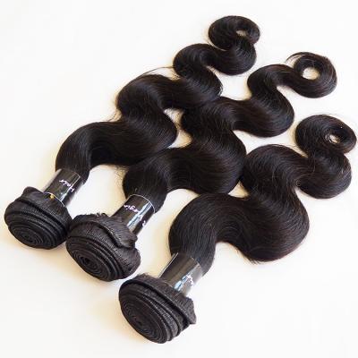 China Top Quality 100% Unprocessed Body Wave 3 Bundles Virgin Hair Lace Closure for sale