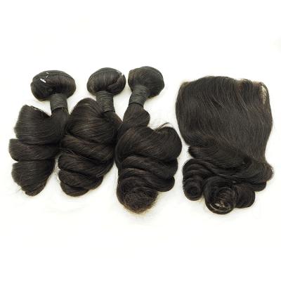 China Loose Wave Beauty Hair 2019 Premium Quality Mink Peruvian Virgin Human Hair Weaving With Lace Headband for sale