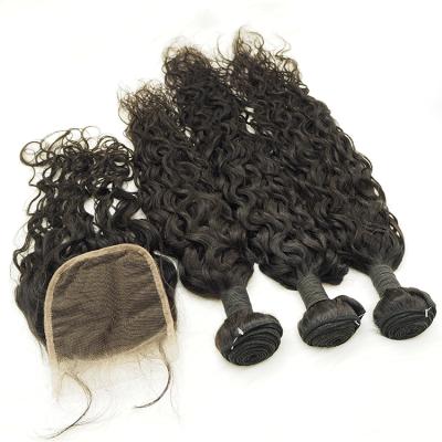 China Double Virgin Body Wave Deep Curly Hair Pulled Curly Hair Vendors With Closure for sale