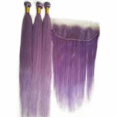 China Brazilian Body Wave Virgin Hair Vendors Hair Bundles Color Blue Purple Hair With Weave Closure Bundles for sale