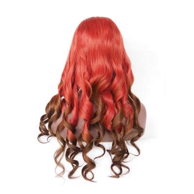 China Fashion Wavy Style Mink Ombre Color Swiss Lace Wig Good Quality Soft Frontal Hair for sale