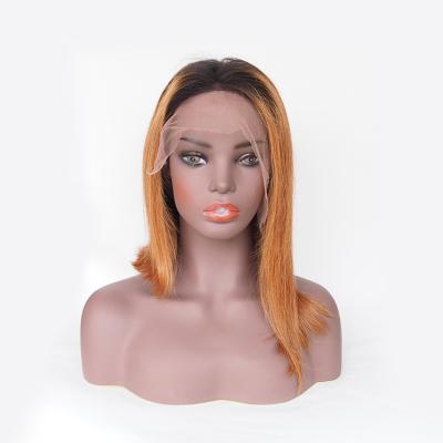 China Qingdao Beauty Wavy 10A Stock Grade Brazilian Virgin Hair Straight Human Hair Part Lace Wig Ombre Hair for sale