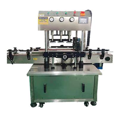 China Automatic Food Capping Machine With Vacuum Sealing System Jars Capper Iron Cap Screwing Glass Equipment for sale