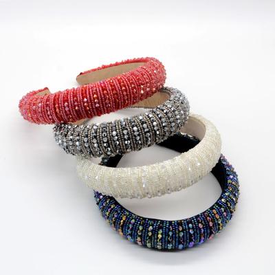 China New High Quality Bright Colors Headband Bling Sequin Headband For Girls for sale