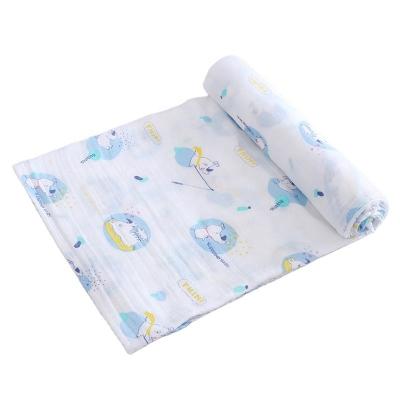 China Anti-static muslin blankets 2 layers muslin baby wrap bamboo+cotton blanket 3 pack cotton muslin baby blanket for sale