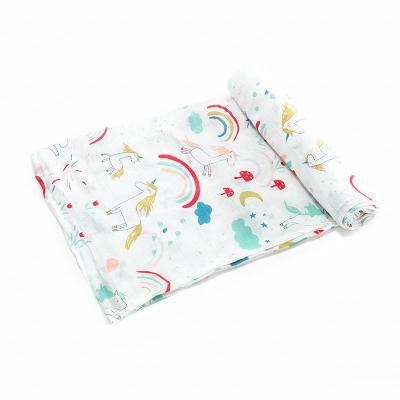 China Anti-static 2 layers of muslin blanket bamboo+cotton wraps baby blanket muslin muslin baby wrap blankets for sale